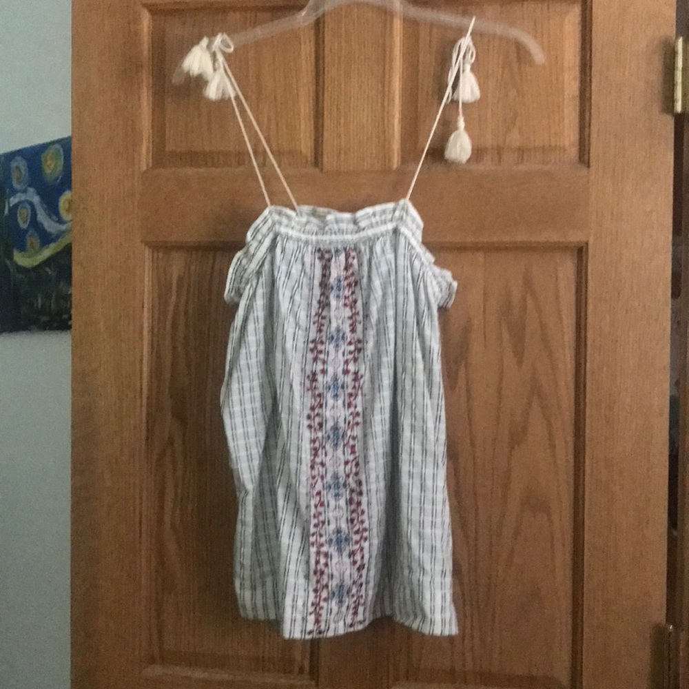 Striped smocked tank